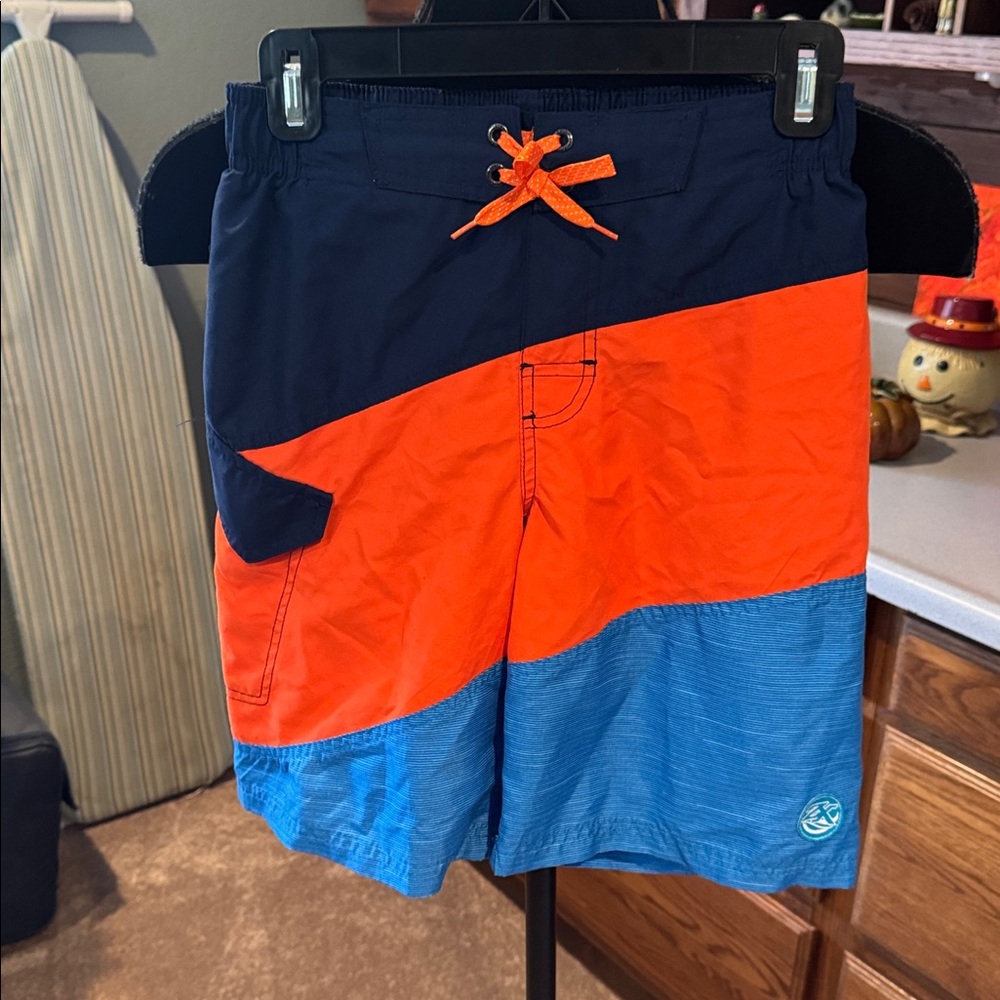 ZeroXposur Navy and Orange Swim Shorts